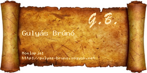 Gulyás Brúnó névjegykártya